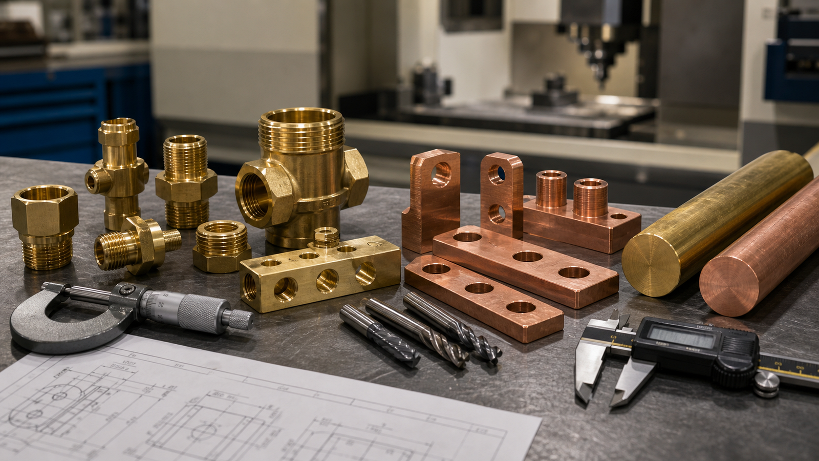 Brass & Copper CNC Machining: 360, C110, Beryllium