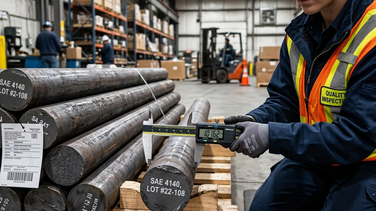 High-resolution photo of a complete First Article Inspection (FAI) setup: a machined part resting on a granite surface plate next to print drawings, height gauges, micrometers, and thread ring gauges