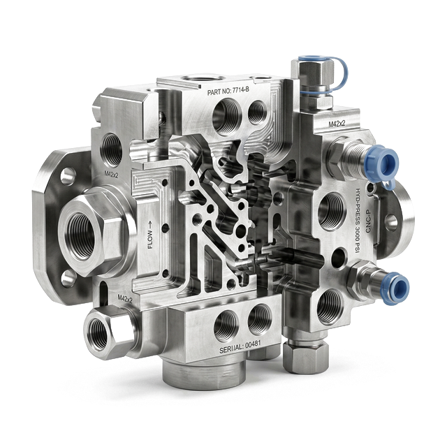 CNC machined industrial equipment part