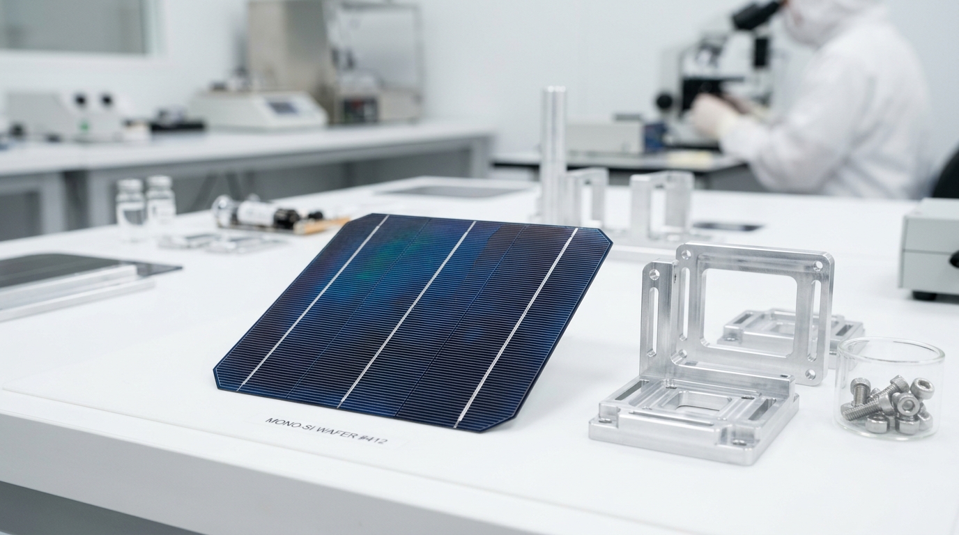 Industrial solar module manufacturing facility with automated production lines in Houston, Texas