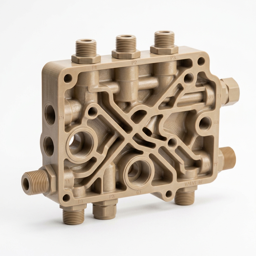 CNC machined PEEK part