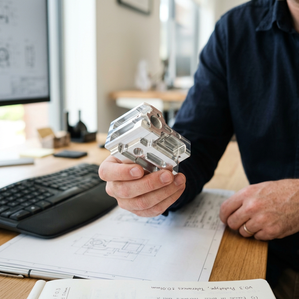 Precision machined aluminum part