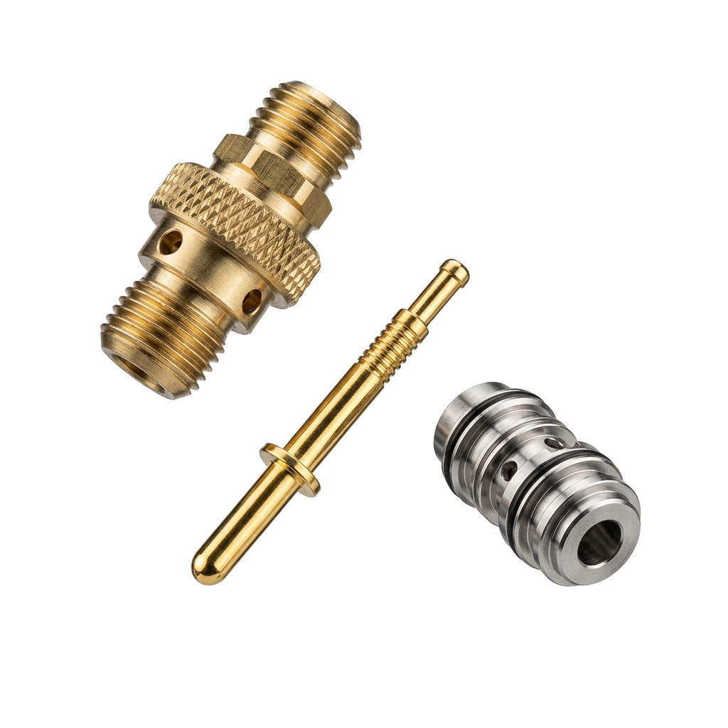 Swiss turned micro brass electrical connector pins