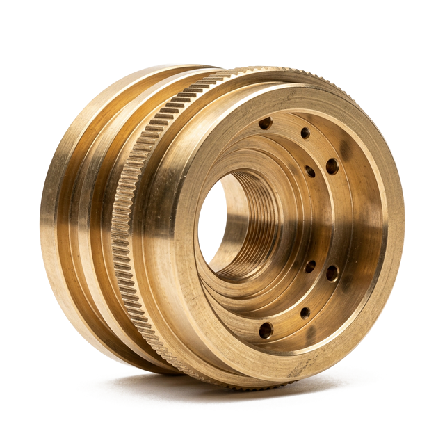 CNC machined brass part